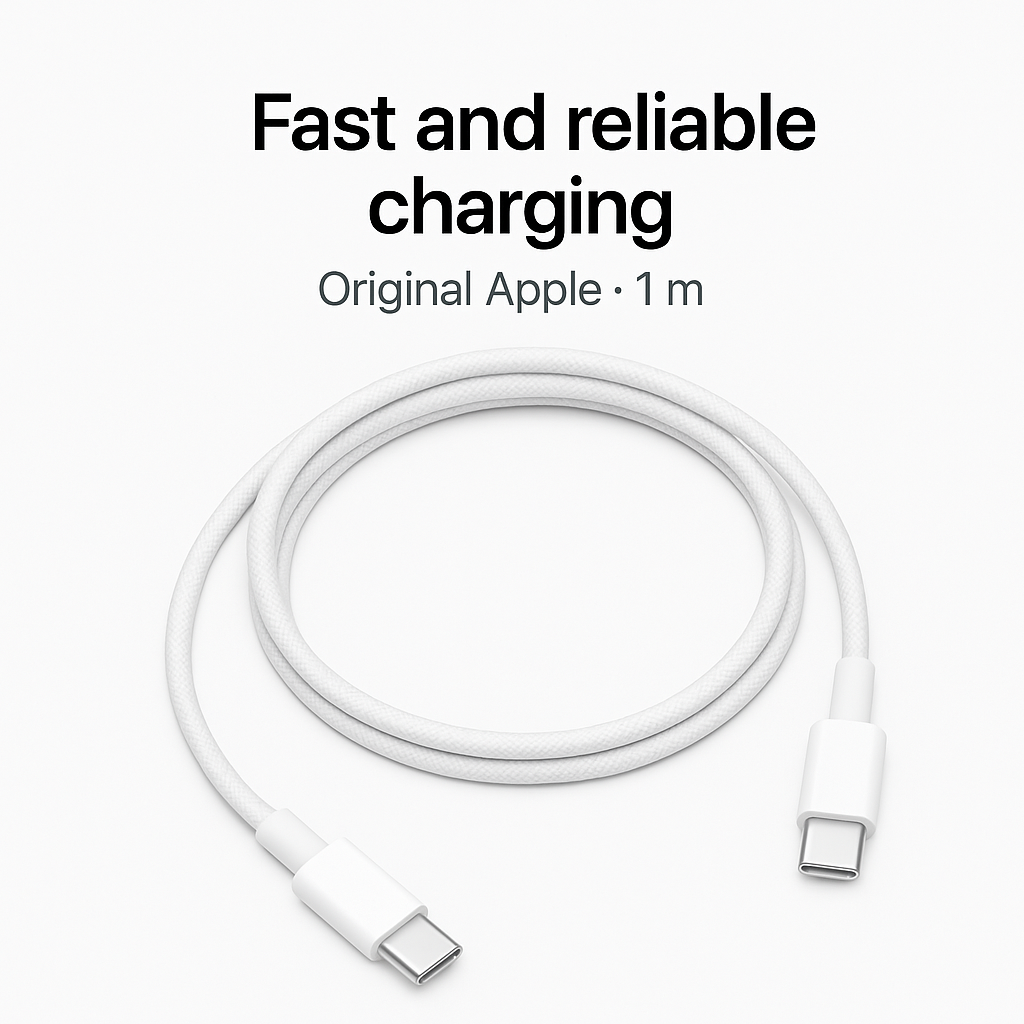 Cable USB-C a C para iPhone - Carga rápida 20W